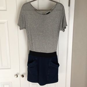 Theory Denim Mini T-Shirt Dress